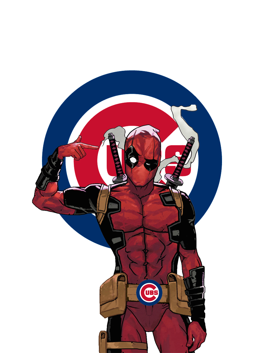 Chicago Cubs Deadpool Logo vinyl decal